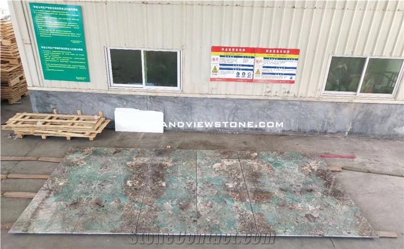 Amazonite Green Quartzite Kichen Floor Tiles