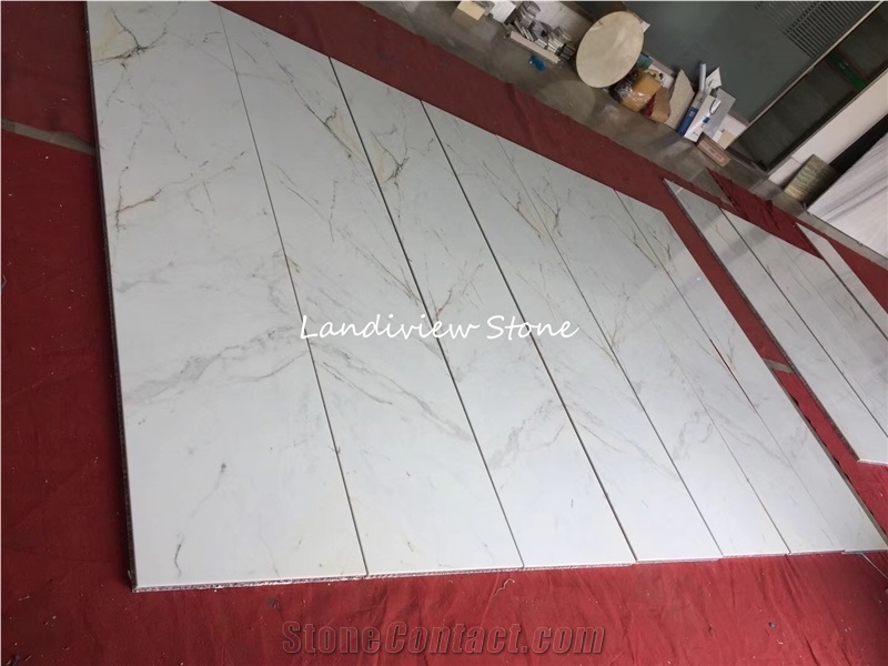 Bianco Statuario Venato Marble Aluminum Honeycomb