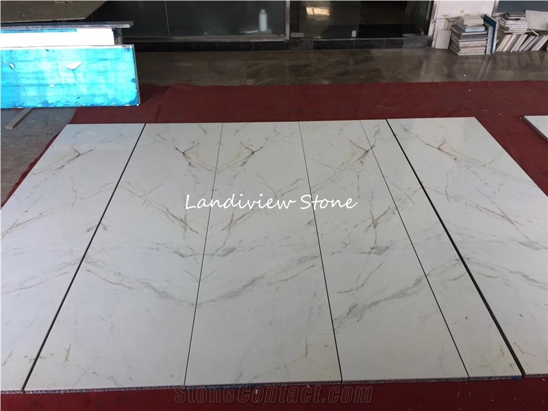 Bianco Statuario Venato Marble Aluminum Honeycomb