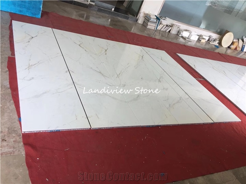 Bianco Statuario Venato Marble Aluminum Honeycomb