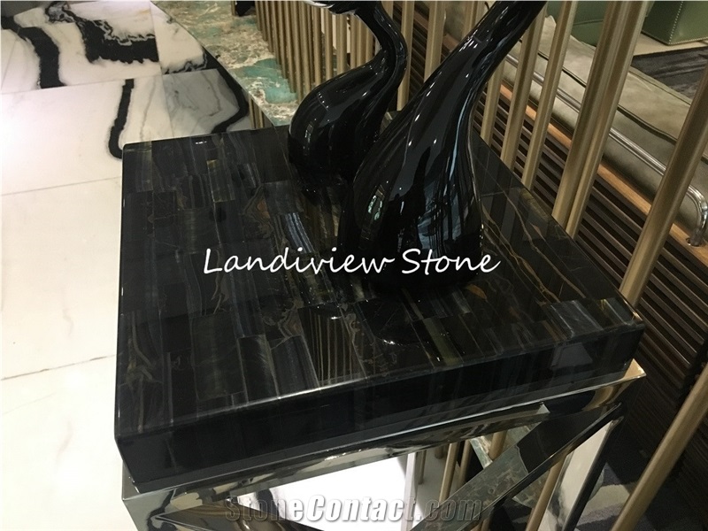 Blue Tiger Eye Semiprecious Stone- Gem Stone Slabs