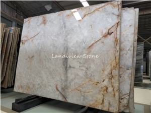 Cristallo Quartzite Slabs, Brazil White Quartzite