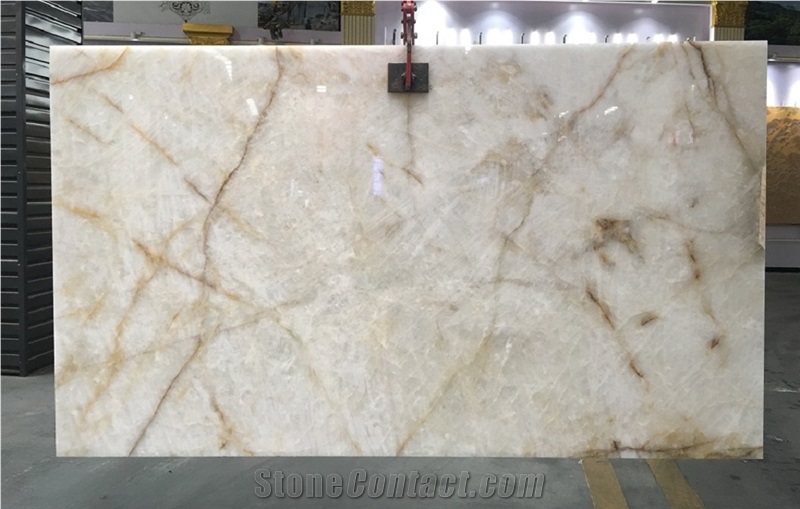 Cristallo Quartzite Slabs, Brazil White Quartzite