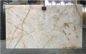 Cristallo Quartzite Slabs, Brazil White Quartzite