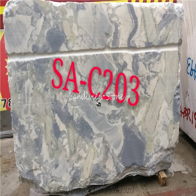 Ice Green Marble White Lux Ice Connect Blocks
