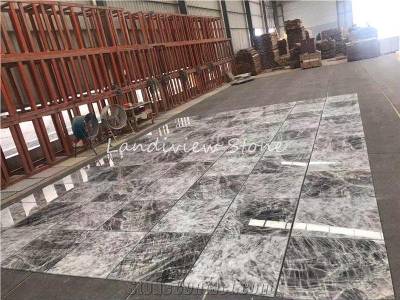 Ice Grey Marble Tiles Slabs Flooring Wall