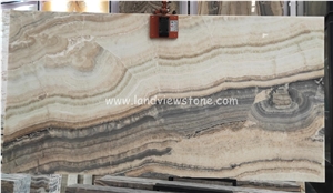 Light Wooden Grain Onyx Floor Tiles