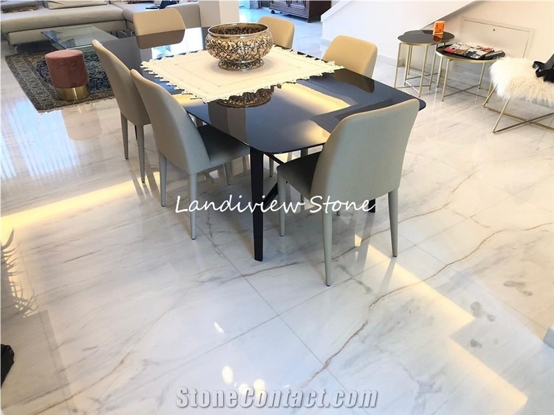 Pavimento Bianco Lasa Covelano White Marble