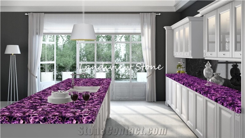 Purple Crystal Amethyst Semiprecious Lilac Grystal
