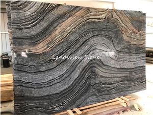 Silver Wave Kenya Black Forest Marble Slabs Tiles