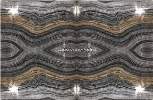 Silver Wave Kenya Black Forest Marble Slabs Tiles
