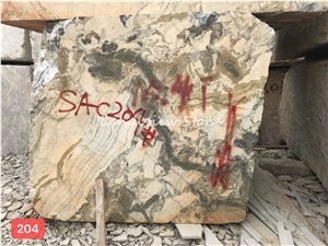 White China Green Jade Marble Ice Connected Blocks