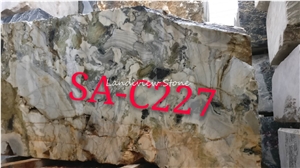 White China Green Jade Marble Ice Connected Blocks
