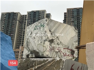 White China Green Jade Marble Ice Connected Blocks