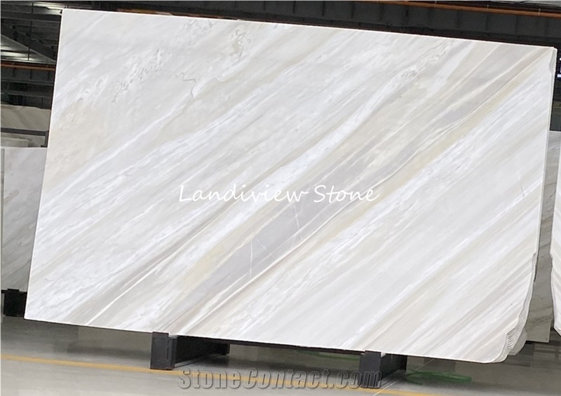 White Rhino Marble Bianco Lasa Vena Oro Marble