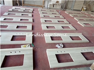 Wood Vein Marble Vanity Top Bathroom Table Top