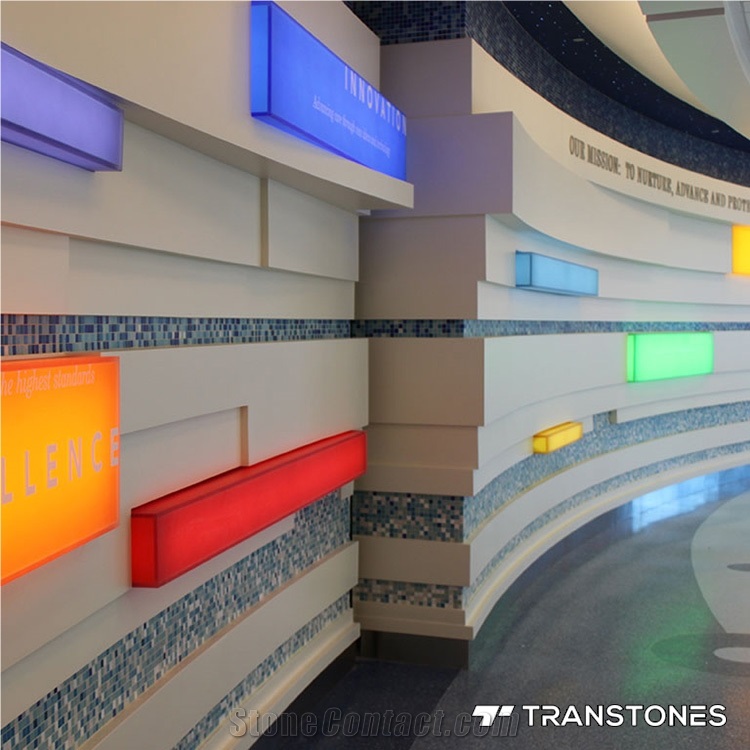 New Translucent Colored Acrylic Wall Panel Slabs