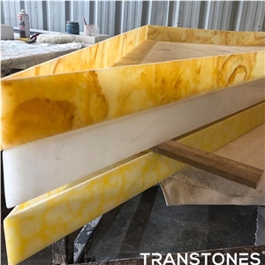 Translucent Polished Artificial Onyx Counter Top