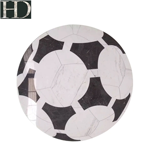 Chinese Marble Water Jet Medallion Tiles Ball Shap