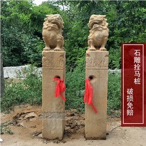 Antique Stone Bollards Hitching Post Tied Mashi