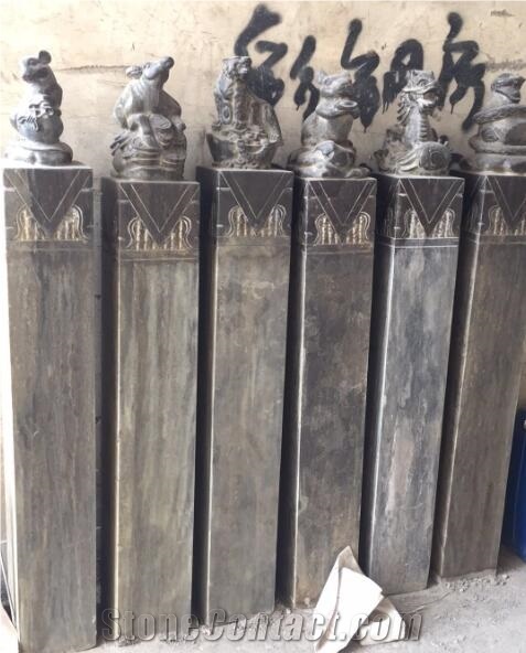 Antique Stone Bollards Hitching Post Tied Mashi