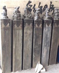 Antique Stone Bollards Hitching Post Tied Mashi