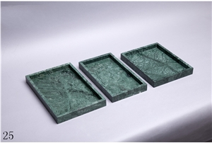Green Marble Kitchen Storage Boxes Hotel Plate