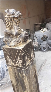 Natural Granite Barrier Small Column Parking Posts