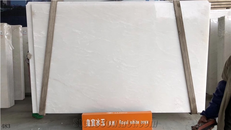 Natural Royal White Onyx Slabs Wall Panel Cladding