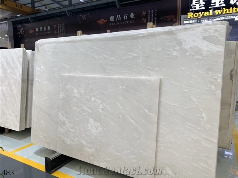 Natural Royal White Onyx Slabs Wall Panel Cladding