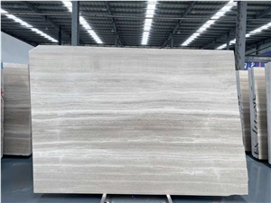 Perlino Bianco White Wood Grain Serpenggiante Slab