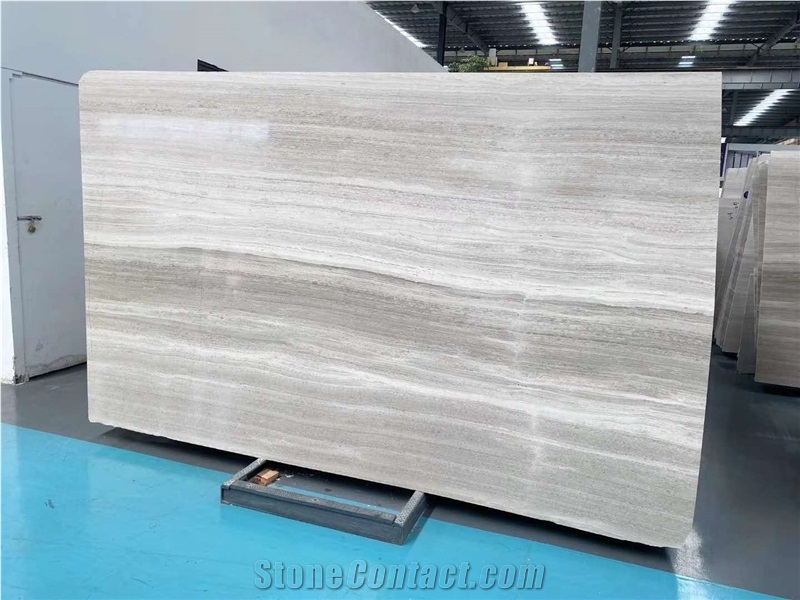 Perlino Bianco White Wood Grain Serpenggiante Slab