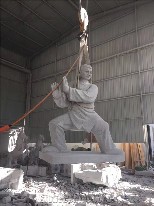 White Granite Stone Traditional Figure Carving