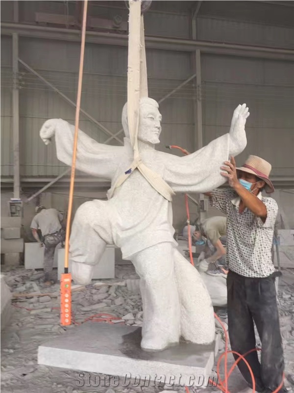 White Granite Stone Traditional Figure Carving