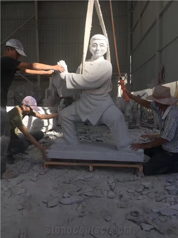 White Granite Stone Traditional Figure Carving