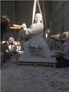 White Granite Stone Traditional Figure Carving