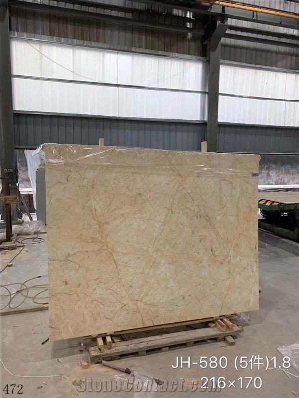 Yellow Golden River Marble Feather Gold Stone Slab