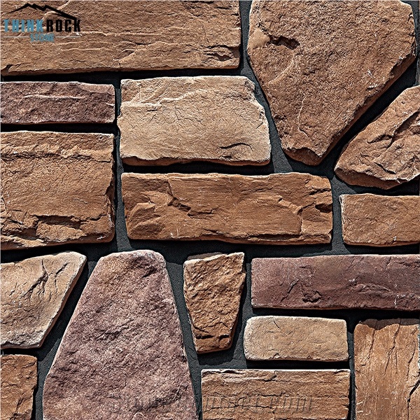 Cultured Stone Veneer River Rock Wall Cladding