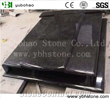 China G603 Granite Simple Double Tombstone for European