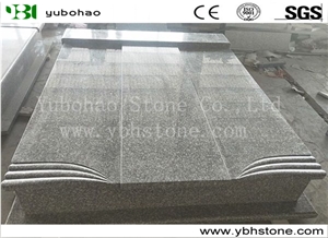 China G603 Granite Simple Double Tombstone for European