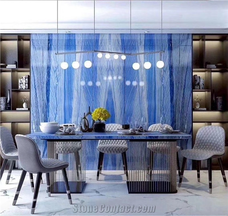 Azul Macaubas Blue Quartzite Wall Pattern Design