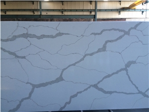 Calacatta C White Quartz Polished Slabs