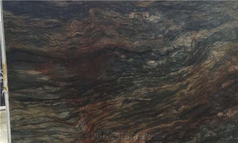 Fusion Quartzite Black Brown Red Quartzite Slabs