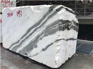 Panda White Marble Rough Block, China Exotic Black