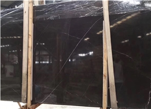 Pietra Grey Marble Black Shining Slabs Iran