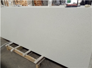 Stellar White Quartz Polished Surface Pure Bright