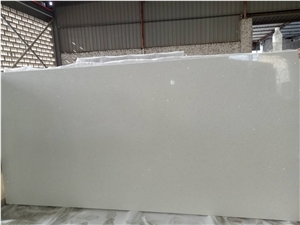 Stellar White Quartz Polished Surface Pure Bright