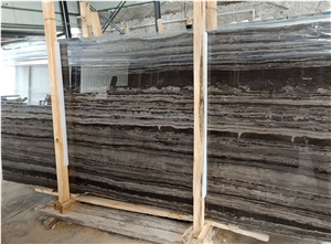 Zebra Brown Marble Strip Straight Exotic Tiles