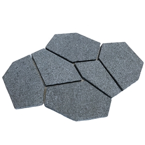 Garden Dark Grey Granite Interlocking Flagstone Pavers