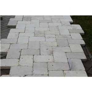 Outdoor Beige Color Tumbled Travertine Pavers